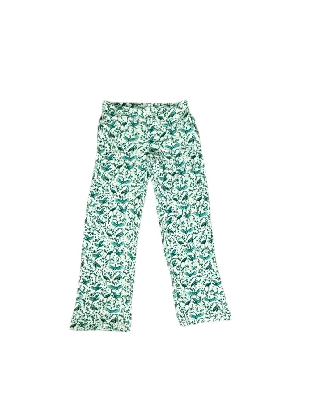 ONIA Crane Bird Print Wide Leg Pull On Pants Size Small